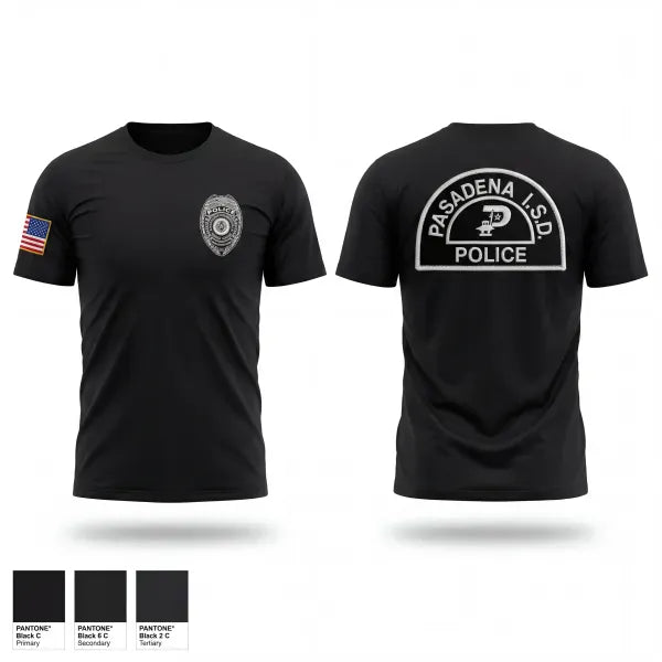 Old School Cotton Feel Shirt, Pasadena I.S.D., Police, Teamtime, Team time, sublimation, custom sports apparel, team uniforms, spirit wear, spiritwear, sports uniforms, custom shirts, team store, custom team store, fundraiser sports, apparel fundraiser
