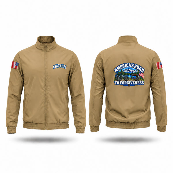 Windbreaker, America’s Road to Forgiveness, Army, Teamtime, Team time, sublimation, custom sports apparel, team uniforms, spirit wear, spiritwear, sports uniforms, custom shirts, team store, custom team store, fundraiser sports, apparel fundraiser