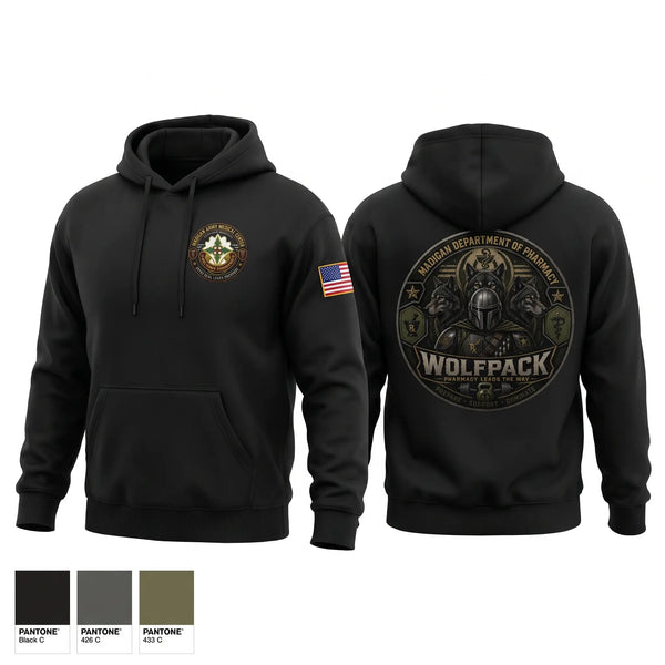 Hoodie, Madigan Pharmacy Wolfpack, Army, Teamtime, Team time, sublimation, custom sports apparel, team uniforms, spirit wear, spiritwear, sports uniforms, custom shirts, team store, custom team store, fundraiser sports, apparel fundraiser
