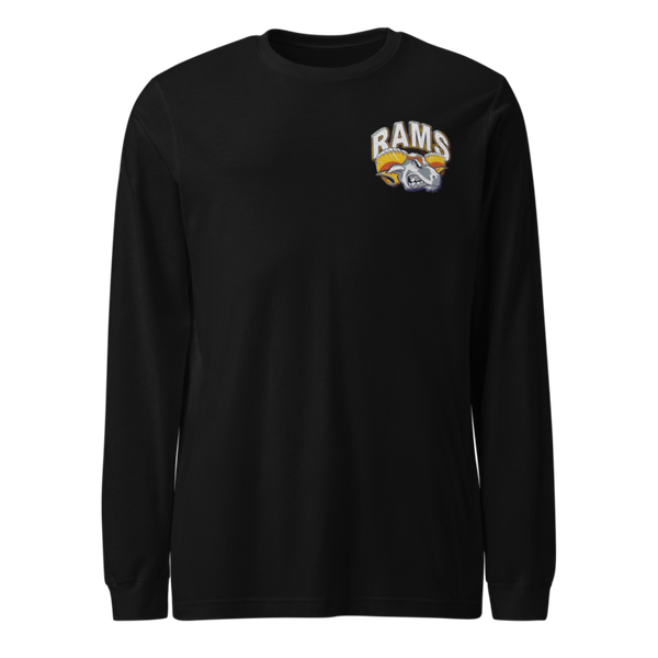 Brogden Rams 7424037 Unisex Long Sleeve Tee | Bella + Canvas 3501