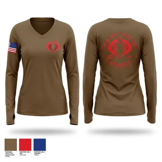Womens Long Sleeve Vneck Shirt, Cobra 1-50, Army, Teamtime, Team time, sublimation, custom sports apparel, team uniforms, spirit wear, spiritwear, sports uniforms, custom shirts, team store, custom team store, fundraiser sports, apparel fundraiser