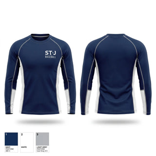 Long Sleeve Performance Shirt, ST J Baseball, Baseball, Teamtime, Team time, sublimation, custom sports apparel, team uniforms, spirit wear, spiritwear, sports uniforms, custom shirts, team store, custom team store, fundraiser sports, apparel fundraiser