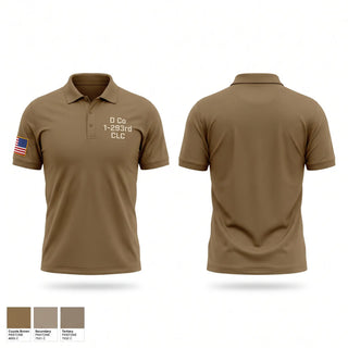 Short Sleeve Performance Polo, D Co. 1/293rd CLC, Army, Teamtime, Team time, sublimation, custom sports apparel, team uniforms, spirit wear, spiritwear, sports uniforms, custom shirts, team store, custom team store, fundraiser sports, apparel fundraiser