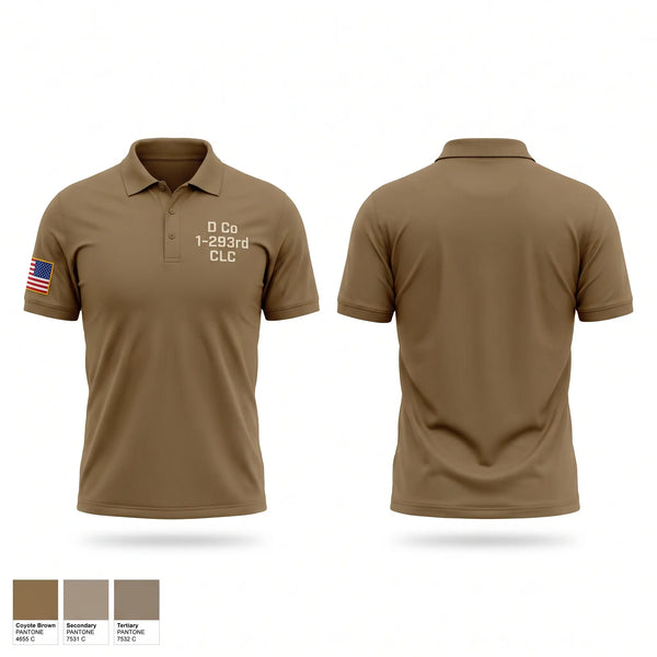 Short Sleeve Performance Polo, D Co. 1/293rd CLC, Army, Teamtime, Team time, sublimation, custom sports apparel, team uniforms, spirit wear, spiritwear, sports uniforms, custom shirts, team store, custom team store, fundraiser sports, apparel fundraiser