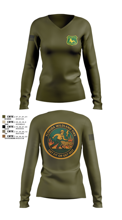 Florida 43193652 Women's Long Sleeve V-neck Shirt - 11