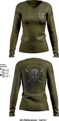 Co A, 1st-160th INF, 79th IBCT 97835057 Women's Long Sleeve V-neck Shirt - 1