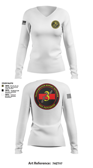 Womens Long Sleeve Vneck Shirt, 3rd TSB, , Teamtime, Team time, sublimation, custom sports apparel, team uniforms, spirit wear, spiritwear, sports uniforms, custom shirts, team store, custom team store, fundraiser sports, apparel fundraiser