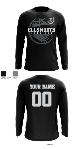 Long Sleeve Performance Shirt, Ellsworth, Men's Basketball, Teamtime, Team time, sublimation, custom sports apparel, team uniforms, spirit wear, spiritwear, sports uniforms, custom shirts, team store, custom team store, fundraiser sports, apparel fundraiser