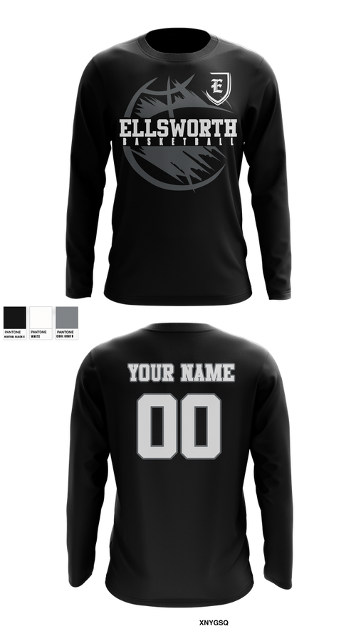 Long Sleeve Performance Shirt, Ellsworth, Men's Basketball, Teamtime, Team time, sublimation, custom sports apparel, team uniforms, spirit wear, spiritwear, sports uniforms, custom shirts, team store, custom team store, fundraiser sports, apparel fundraiser