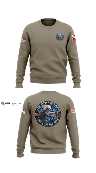 Crew Neck Sweatshirt, East Baton Rouge Parish Dive & Rescue Team, Fire Department, Teamtime, Team time, sublimation, custom sports apparel, team uniforms, spirit wear, spiritwear, sports uniforms, custom shirts, team store, custom team store, fundraiser sports, apparel fundraiser