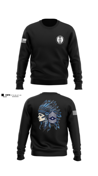 Crew Neck Sweatshirt, Fairchild AFB Chiefs, Air Force, Teamtime, Team time, sublimation, custom sports apparel, team uniforms, spirit wear, spiritwear, sports uniforms, custom shirts, team store, custom team store, fundraiser sports, apparel fundraiser