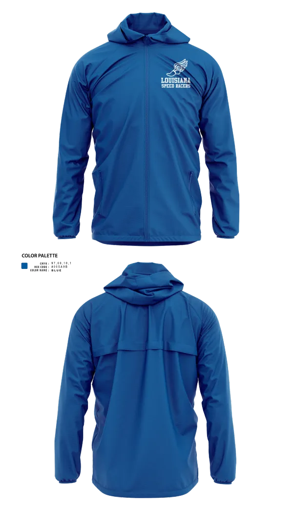 Windbreaker, Louisiana Speed Racers, Track & Field, Teamtime, Team time, sublimation, custom sports apparel, team uniforms, spirit wear, spiritwear, sports uniforms, custom shirts, team store, custom team store, fundraiser sports, apparel fundraiser