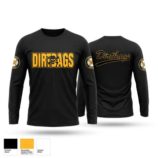 Long Sleeve Performance Shirt, DC Dirtbags, Baseball, Teamtime, Team time, sublimation, custom sports apparel, team uniforms, spirit wear, spiritwear, sports uniforms, custom shirts, team store, custom team store, fundraiser sports, apparel fundraiser
