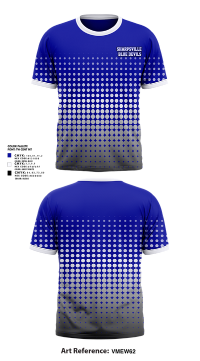 Sharpsville Blue Devils 61871742 Short Sleeve Performance Shirt - 2