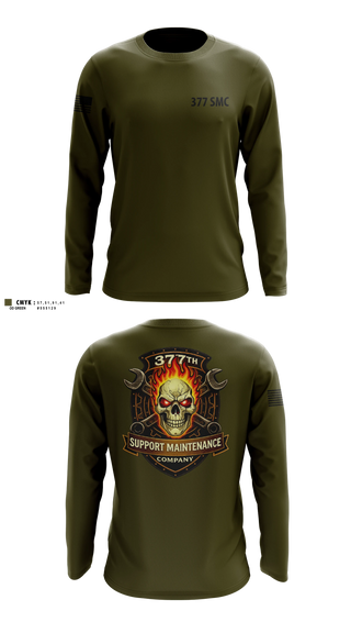 Long Sleeve Performance Shirt, 377 Support Maintenance Company, Army, Teamtime, Team time, sublimation, custom sports apparel, team uniforms, spirit wear, spiritwear, sports uniforms, custom shirts, team store, custom team store, fundraiser sports, apparel fundraiser