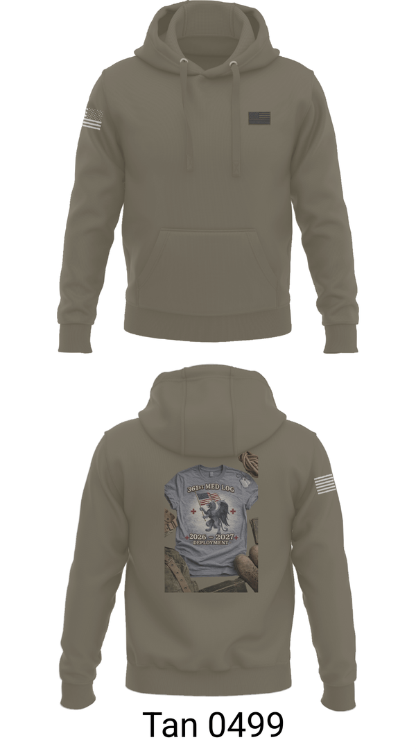 Hoodie, 361 med log, Army, Teamtime, Team time, sublimation, custom sports apparel, team uniforms, spirit wear, spiritwear, sports uniforms, custom shirts, team store, custom team store, fundraiser sports, apparel fundraiser