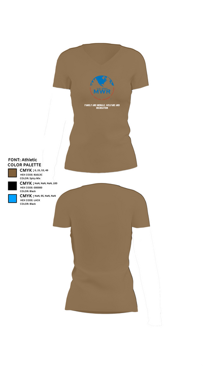 FAMILY AND MORALE, WELFARE AND RECREATION 29684136 Women's Short Sleeve V-neck Shirt - 4
