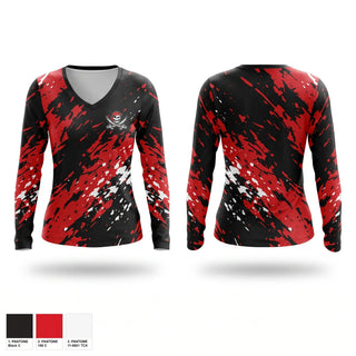 Womens Long Sleeve Vneck Shirt, Pirates, Softball, Teamtime, Team time, sublimation, custom sports apparel, team uniforms, spirit wear, spiritwear, sports uniforms, custom shirts, team store, custom team store, fundraiser sports, apparel fundraiser