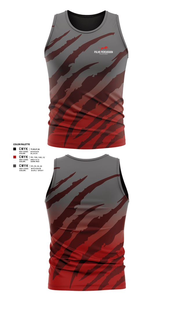 Tank Top, PSLHS Percussion, Men's Soccer, Teamtime, Team time, sublimation, custom sports apparel, team uniforms, spirit wear, spiritwear, sports uniforms, custom shirts, team store, custom team store, fundraiser sports, apparel fundraiser