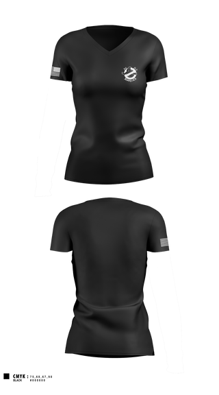 Women's Short Sleeve Vneck Shirt, 3rd PLT, Alpha Company, 2nd Cavalry 5th regiment, Army, Teamtime, Team time, sublimation, custom sports apparel, team uniforms, spirit wear, spiritwear, sports uniforms, custom shirts, team store, custom team store, fundraiser sports, apparel fundraiser