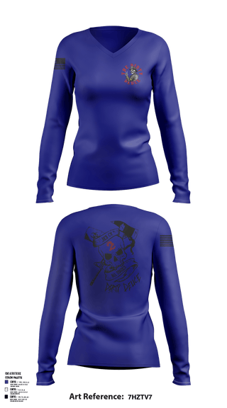 Women's Long Sleeve Vneck Shirt, 386th ECES/CEF, Fire Department, Teamtime, Team time, sublimation, custom sports apparel, team uniforms, spirit wear, spiritwear, sports uniforms, custom shirts, team store, custom team store, fundraiser sports, apparel fundraiser
