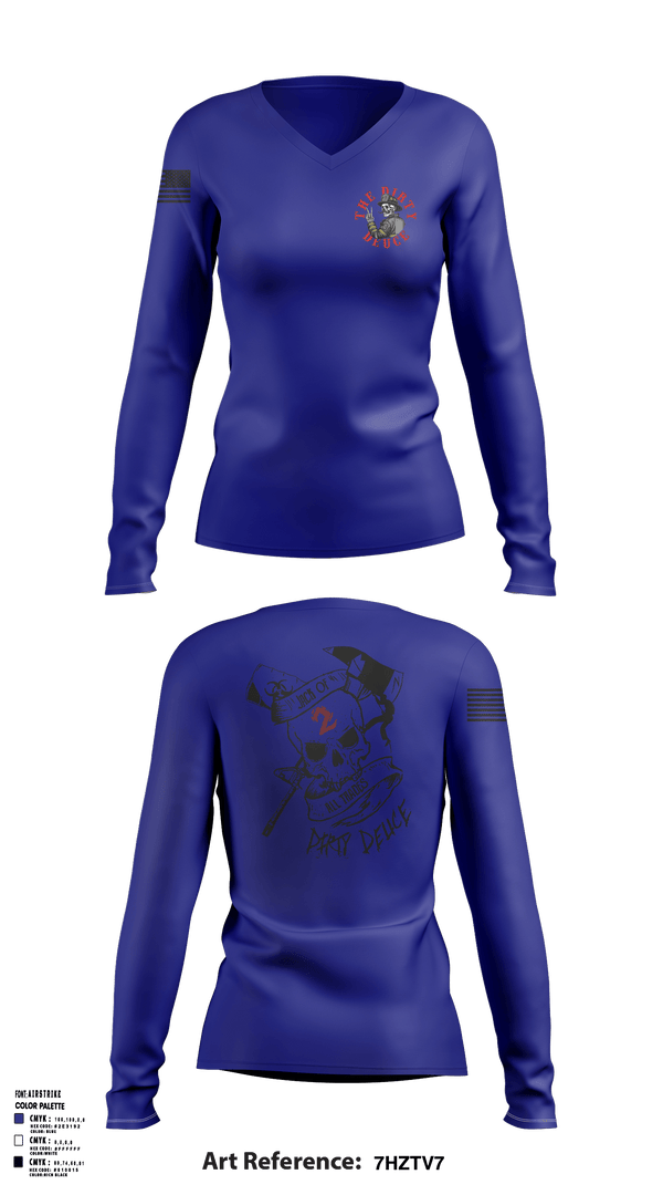 Women's Long Sleeve Vneck Shirt, 386th ECES/CEF, Fire Department, Teamtime, Team time, sublimation, custom sports apparel, team uniforms, spirit wear, spiritwear, sports uniforms, custom shirts, team store, custom team store, fundraiser sports, apparel fundraiser