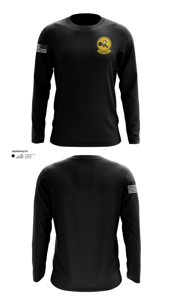 Long Sleeve Performance Shirt, VFA-31 THE TOMCATTERS, Navy, Teamtime, Team time, sublimation, custom sports apparel, team uniforms, spirit wear, spiritwear, sports uniforms, custom shirts, team store, custom team store, fundraiser sports, apparel fundraiser