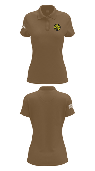 Women's Short Sleeve Performance Polo, OCS 117th RTI, National Guard, Teamtime, Team time, sublimation, custom sports apparel, team uniforms, spirit wear, spiritwear, sports uniforms, custom shirts, team store, custom team store, fundraiser sports, apparel fundraiser