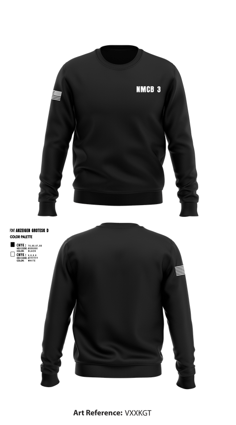 Crew Neck Sweatshirt, NMCB 3, Navy, Teamtime, Team time, sublimation, custom sports apparel, team uniforms, spirit wear, spiritwear, sports uniforms, custom shirts, team store, custom team store, fundraiser sports, apparel fundraiser