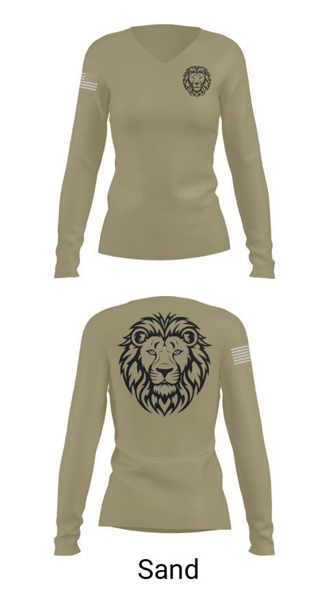 Women's Long Sleeve Vneck Shirt, 382 SRT, Army, Teamtime, Team time, sublimation, custom sports apparel, team uniforms, spirit wear, spiritwear, sports uniforms, custom shirts, team store, custom team store, fundraiser sports, apparel fundraiser