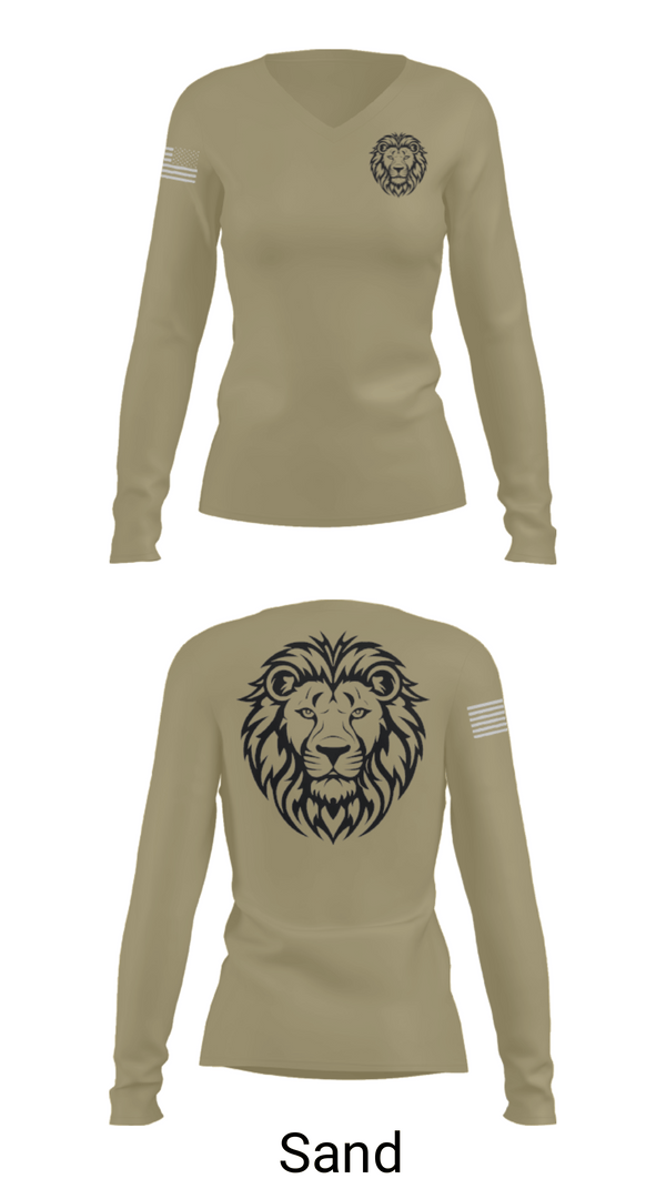 Women's Long Sleeve Vneck Shirt, 382 SRT, Army, Teamtime, Team time, sublimation, custom sports apparel, team uniforms, spirit wear, spiritwear, sports uniforms, custom shirts, team store, custom team store, fundraiser sports, apparel fundraiser