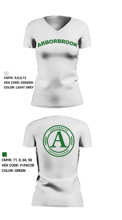 Arborbrook Christian Academy Falcons 15846524 Women's Short Sleeve V-neck Shirt - 2