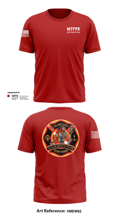 MTFPD Water Rescue Teams 62483869 Short Sleeve Performance Shirt - 3