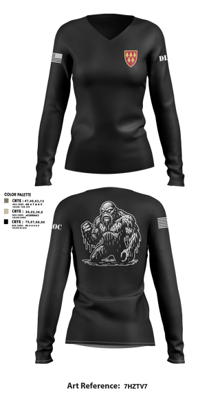 Women's Long Sleeve Vneck Shirt, DLOC, , Teamtime, Team time, sublimation, custom sports apparel, team uniforms, spirit wear, spiritwear, sports uniforms, custom shirts, team store, custom team store, fundraiser sports, apparel fundraiser