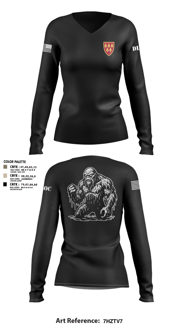 Women's Long Sleeve Vneck Shirt, DLOC, , Teamtime, Team time, sublimation, custom sports apparel, team uniforms, spirit wear, spiritwear, sports uniforms, custom shirts, team store, custom team store, fundraiser sports, apparel fundraiser