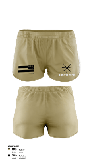 Women's Shorts, 109th MFE, , Teamtime, Team time, sublimation, custom sports apparel, team uniforms, spirit wear, spiritwear, sports uniforms, custom shirts, team store, custom team store, fundraiser sports, apparel fundraiser