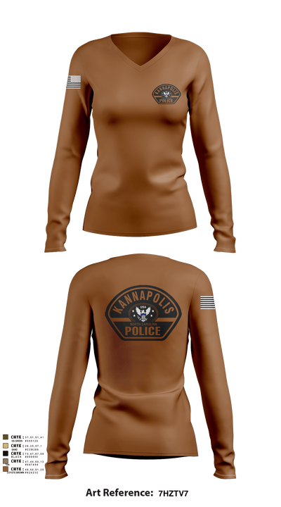 SRT 92441529 Women's Long Sleeve V-neck Shirt - 2