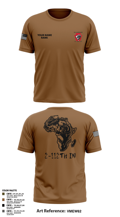 Charger Co. / 2-112th Infantry Battalion 37738588 Short Sleeve Performance Shirt - 45
