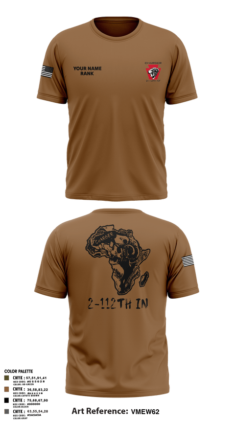 Short Sleeve Performance Shirt, Charger Co. / 2-112th Infantry Battalion, National Guard, Teamtime, Team time, sublimation, custom sports apparel, team uniforms, spirit wear, spiritwear, sports uniforms, custom shirts, team store, custom team store, fundraiser sports, apparel fundraiser
