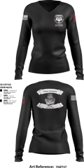 16TH ordnance Bravo Company 57552298 Women's Long Sleeve V-neck Shirt - 1