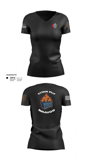 Women's Short Sleeve Vneck Shirt, 3rd plt kingsmen, Army, Teamtime, Team time, sublimation, custom sports apparel, team uniforms, spirit wear, spiritwear, sports uniforms, custom shirts, team store, custom team store, fundraiser sports, apparel fundraiser