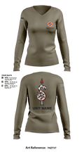 98th Expeditionary Signal Battalion 25845475 Women's Long Sleeve V-neck Shirt - 96
