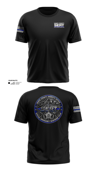 Old School Cotton Feel Shirt, Vance County Sheriff Office S.E.R.T, Police, Teamtime, Team time, sublimation, custom sports apparel, team uniforms, spirit wear, spiritwear, sports uniforms, custom shirts, team store, custom team store, fundraiser sports, apparel fundraiser