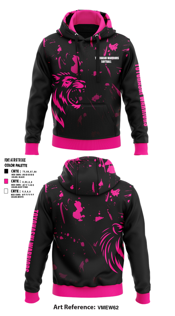 Hoodie, Toyohashi warriors, Softball, Teamtime, Team time, sublimation, custom sports apparel, team uniforms, spirit wear, spiritwear, sports uniforms, custom shirts, team store, custom team store, fundraiser sports, apparel fundraiser