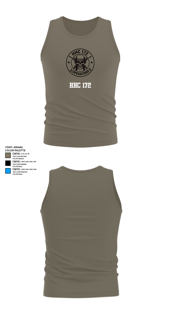 Tank Top, HHC 172, Army, Teamtime, Team time, sublimation, custom sports apparel, team uniforms, spirit wear, spiritwear, sports uniforms, custom shirts, team store, custom team store, fundraiser sports, apparel fundraiser