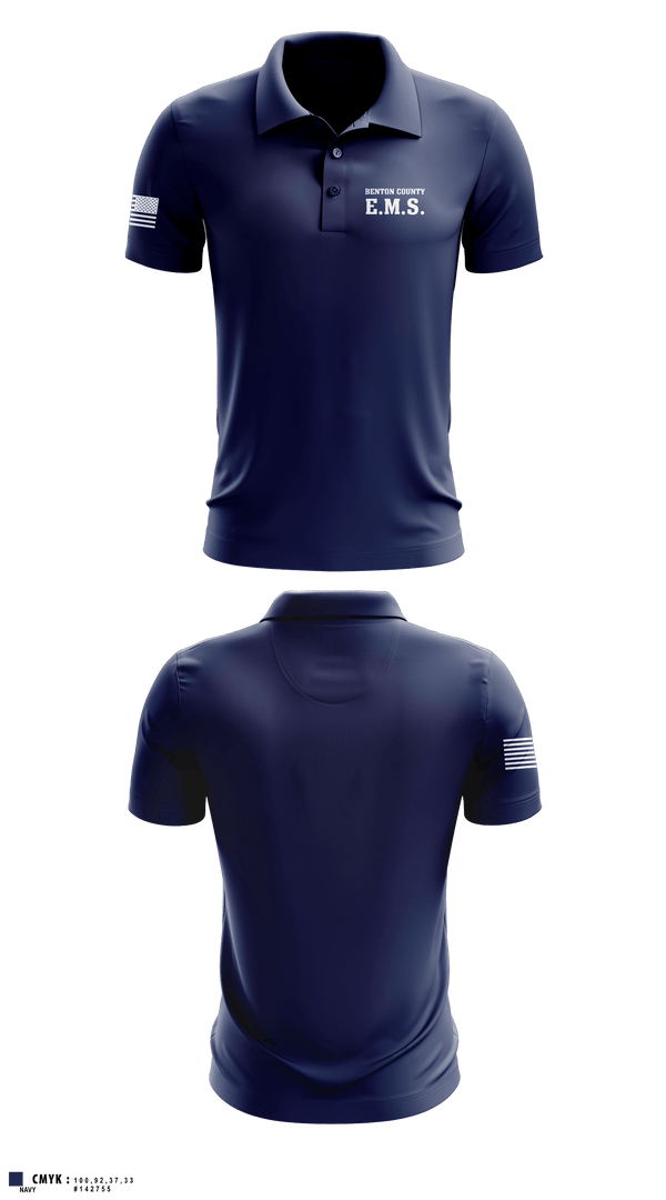 Short Sleeve Performance Polo, Benton County E.M.S., EMS/EMT, Teamtime, Team time, sublimation, custom sports apparel, team uniforms, spirit wear, spiritwear, sports uniforms, custom shirts, team store, custom team store, fundraiser sports, apparel fundraiser