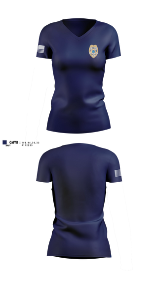 Womens Short Sleeve Vneck Shirt, Cadott Police Department, Police, Teamtime, Team time, sublimation, custom sports apparel, team uniforms, spirit wear, spiritwear, sports uniforms, custom shirts, team store, custom team store, fundraiser sports, apparel fundraiser