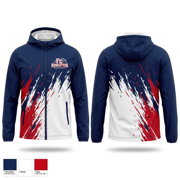 Windbreaker, Franklin County Rebelettes, Women's Basketball, Teamtime, Team time, sublimation, custom sports apparel, team uniforms, spirit wear, spiritwear, sports uniforms, custom shirts, team store, custom team store, fundraiser sports, apparel fundraiser