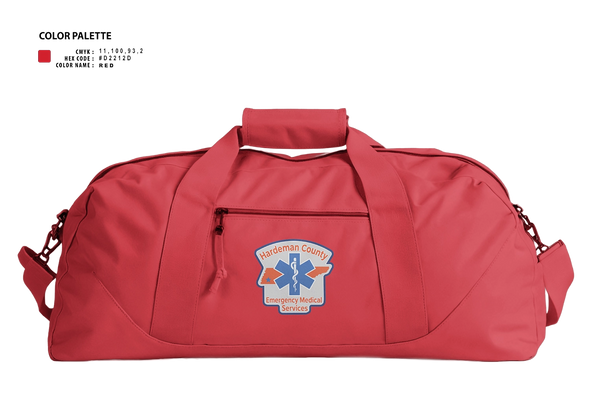 Duffle Bag, Hardeman County Ambulance Service, EMS/EMT, Teamtime, Team time, sublimation, custom sports apparel, team uniforms, spirit wear, spiritwear, sports uniforms, custom shirts, team store, custom team store, fundraiser sports, apparel fundraiser