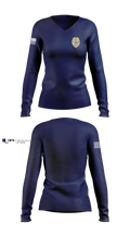 Cadott Police Department Women's Long Sleeve V-neck Shirt - 3